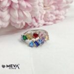 Rainbow Model Kadın Gümüş Yüzük 1